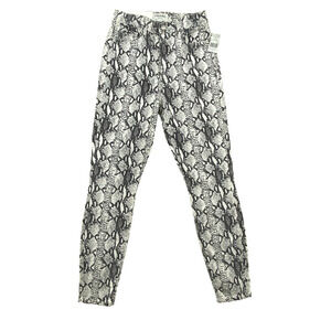 FRAME Ali High Rise Cigarette Jeans 25 NWT Snakeskin Print Skinny Barneys